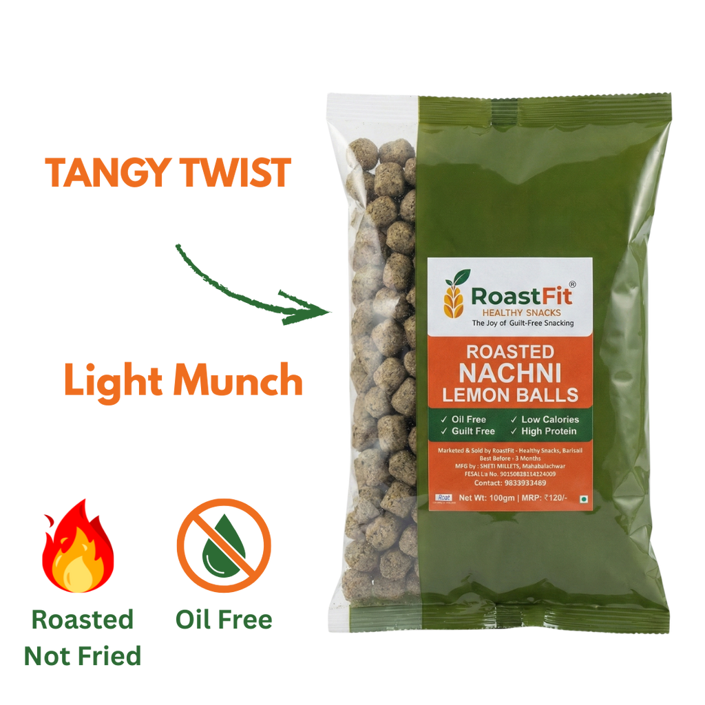 Roasted Nachani Lemon Balls | Tangy Healthy Millet Snack | Roast Fit
