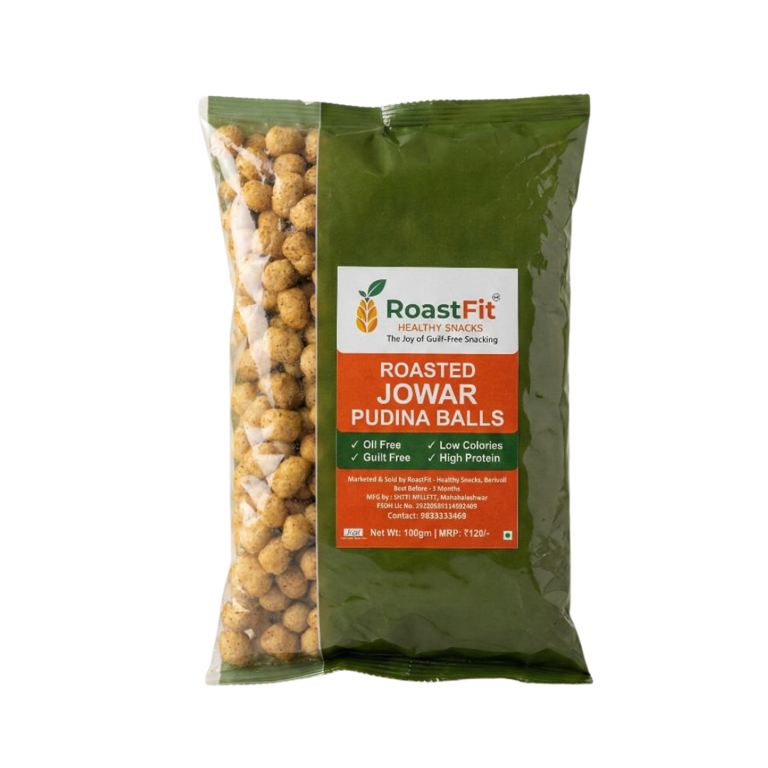 Roasted Jowar Pudina Balls | Minty Healthy Millet Snack | Roast Fit