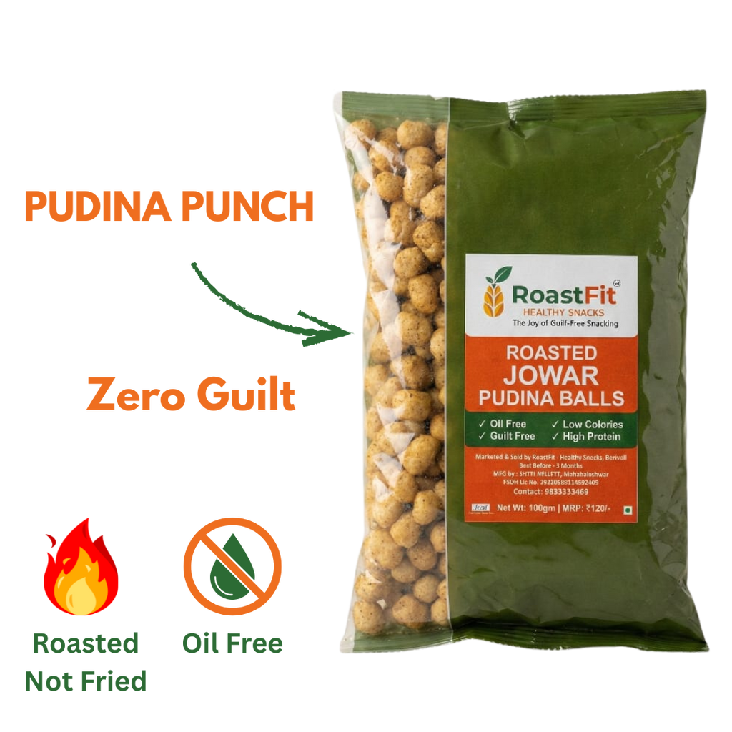 Roasted Jowar Pudina Balls | Minty Healthy Millet Snack | Roast Fit