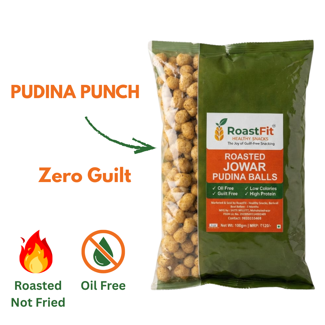 Roasted Jowar Pudina Balls | Minty Healthy Millet Snack | Roast Fit